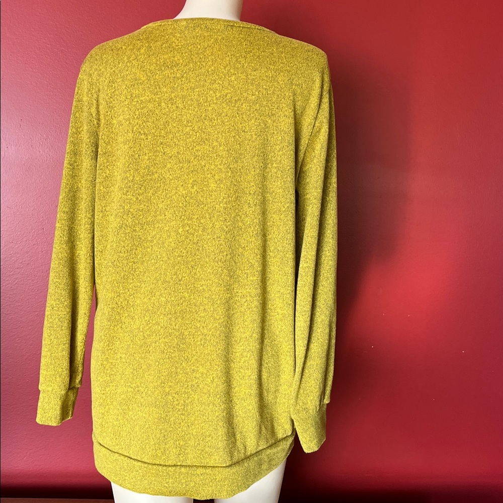 Like new Yellow heather Long Sleeve You & Me Sweater - Picture 7 of 10